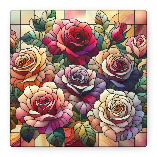 Roses Matte Canvas Print , Stretched, 1.25"